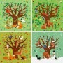 Puzzle Up anotimpuri 4 puzzle contur 12 16 20 24 piese